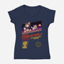 Dungeon Crawler World-Womens-V-Neck-Tee-spiritgreen