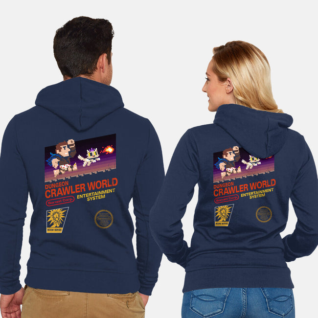 Dungeon Crawler World-Unisex-Zip-Up-Sweatshirt-spiritgreen