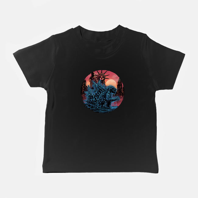 Rise Of The Radioactive Beast-Baby-Basic-Tee-glitchygorilla