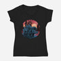Rise Of The Radioactive Beast-Womens-V-Neck-Tee-glitchygorilla