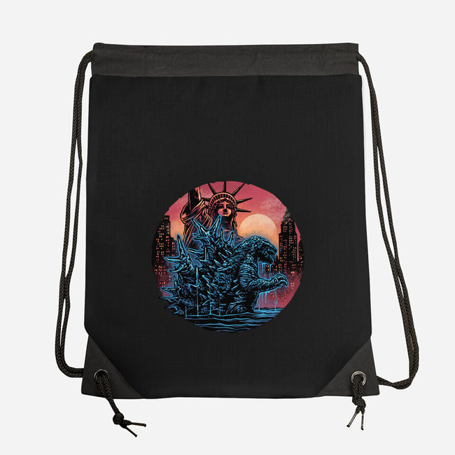 Rise Of The Radioactive Beast-None-Drawstring-Bag-glitchygorilla