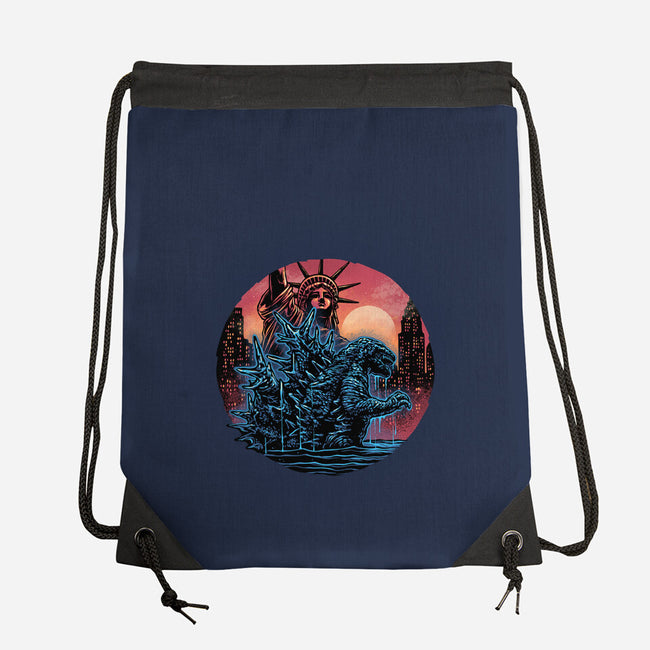 Rise Of The Radioactive Beast-None-Drawstring-Bag-glitchygorilla