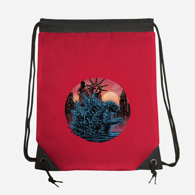 Rise Of The Radioactive Beast-None-Drawstring-Bag-glitchygorilla
