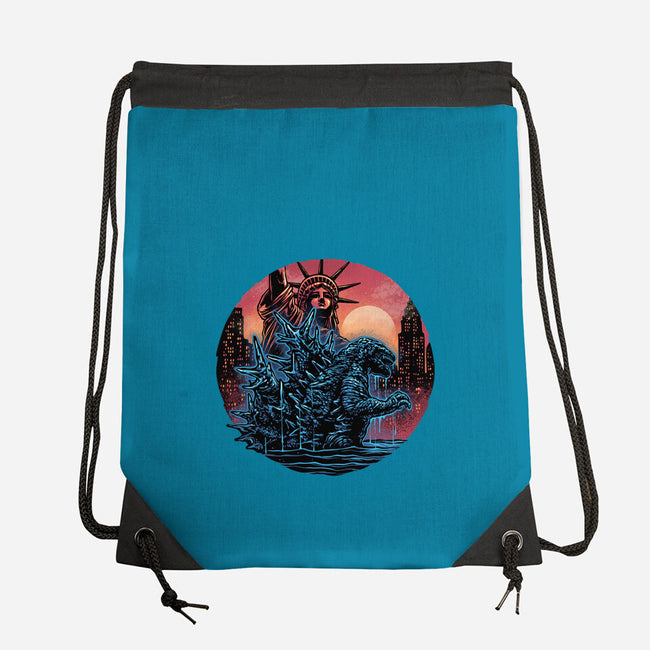 Rise Of The Radioactive Beast-None-Drawstring-Bag-glitchygorilla