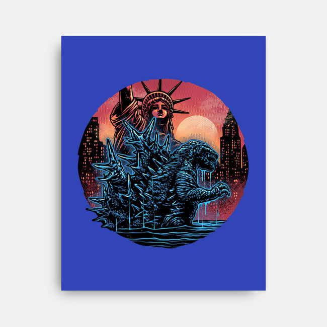 Rise Of The Radioactive Beast-None-Stretched-Canvas-glitchygorilla