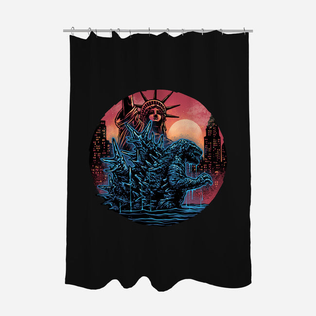 Rise Of The Radioactive Beast-None-Polyester-Shower Curtain-glitchygorilla