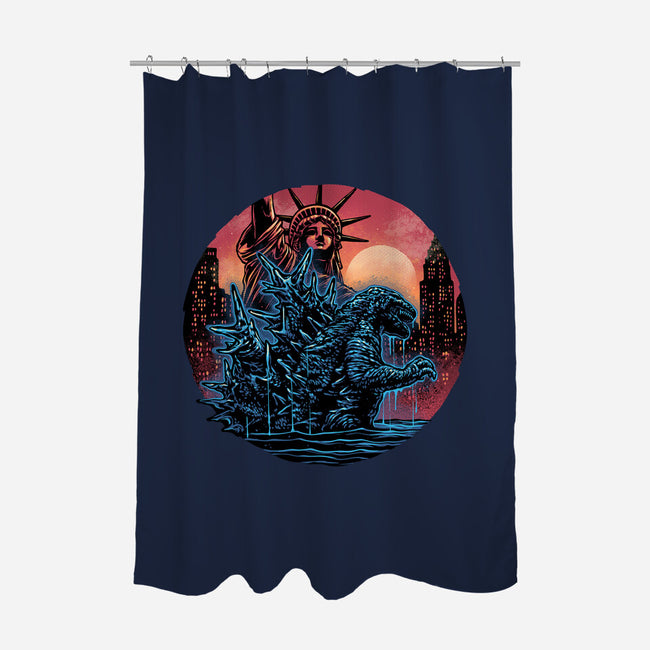 Rise Of The Radioactive Beast-None-Polyester-Shower Curtain-glitchygorilla