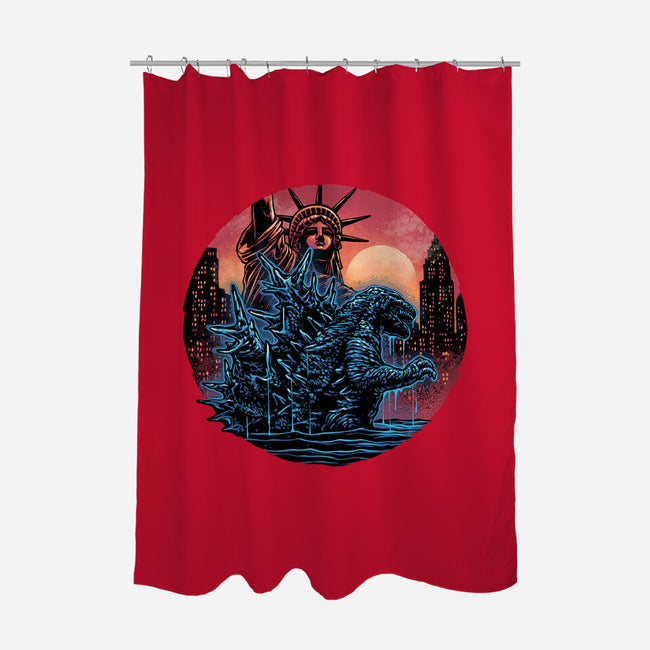 Rise Of The Radioactive Beast-None-Polyester-Shower Curtain-glitchygorilla