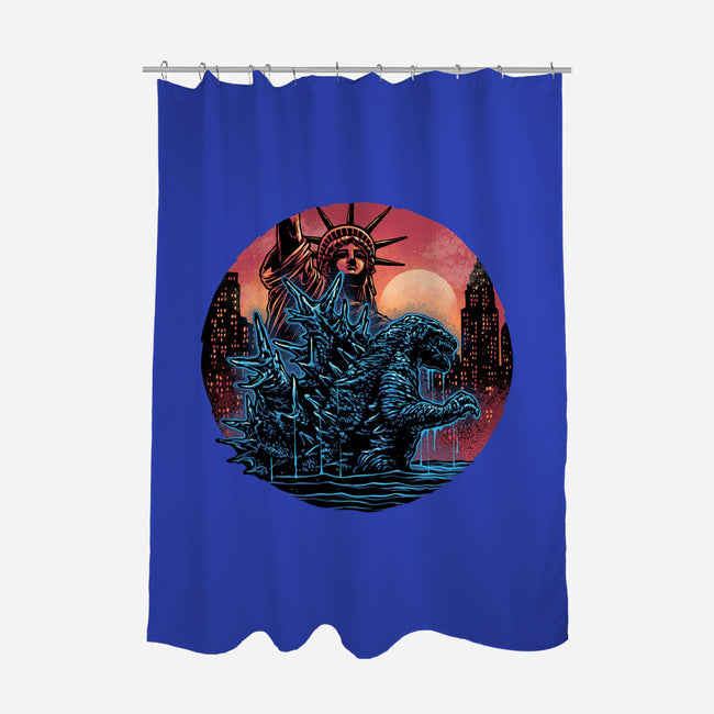 Rise Of The Radioactive Beast-None-Polyester-Shower Curtain-glitchygorilla