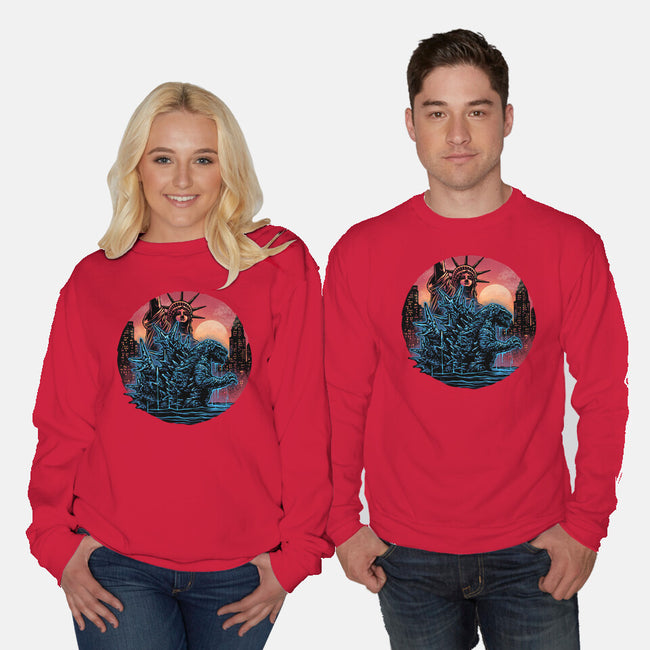 Rise Of The Radioactive Beast-Unisex-Crew Neck-Sweatshirt-glitchygorilla