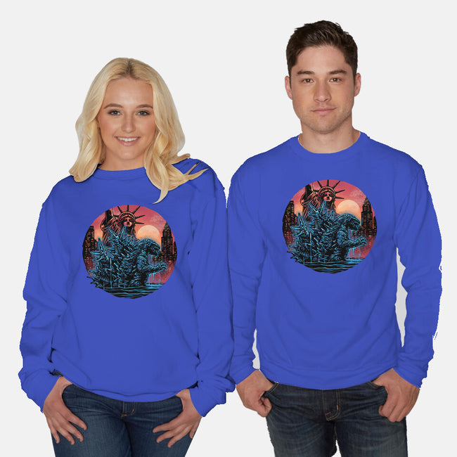Rise Of The Radioactive Beast-Unisex-Crew Neck-Sweatshirt-glitchygorilla