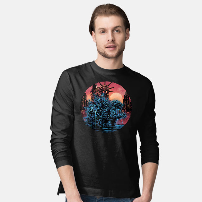 Rise Of The Radioactive Beast-Mens-Long Sleeved-Tee-glitchygorilla