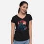 Rise Of The Radioactive Beast-Womens-V-Neck-Tee-glitchygorilla