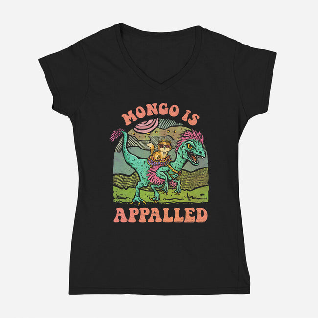 Mongo Is Appalled-Womens-V-Neck-Tee-kg07