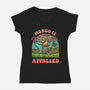Mongo Is Appalled-Womens-V-Neck-Tee-kg07