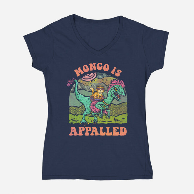 Mongo Is Appalled-Womens-V-Neck-Tee-kg07