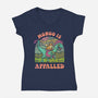 Mongo Is Appalled-Womens-V-Neck-Tee-kg07