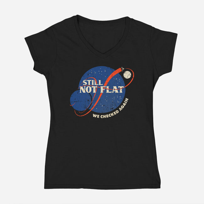 Still Not Flat-Womens-V-Neck-Tee-kg07