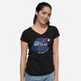 Still Not Flat-Womens-V-Neck-Tee-kg07