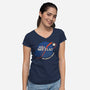 Still Not Flat-Womens-V-Neck-Tee-kg07
