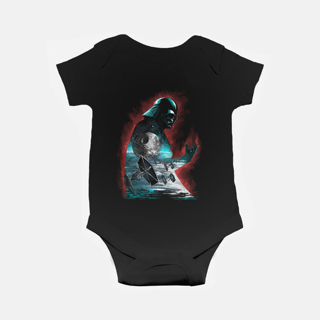 The Dark Sithlhouette-Baby-Basic-Onesie-zascanauta