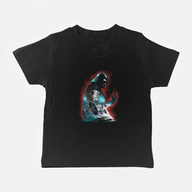The Dark Sithlhouette-Baby-Basic-Tee-zascanauta
