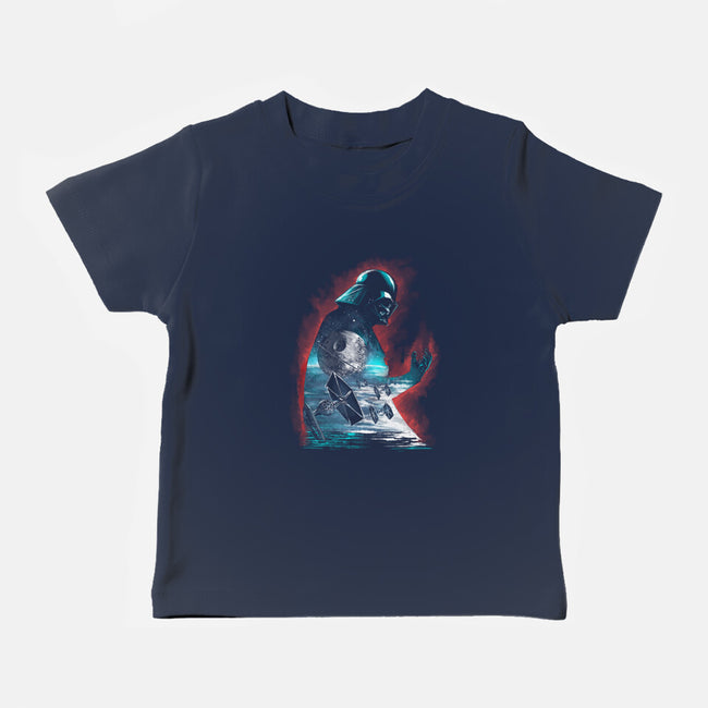The Dark Sithlhouette-Baby-Basic-Tee-zascanauta