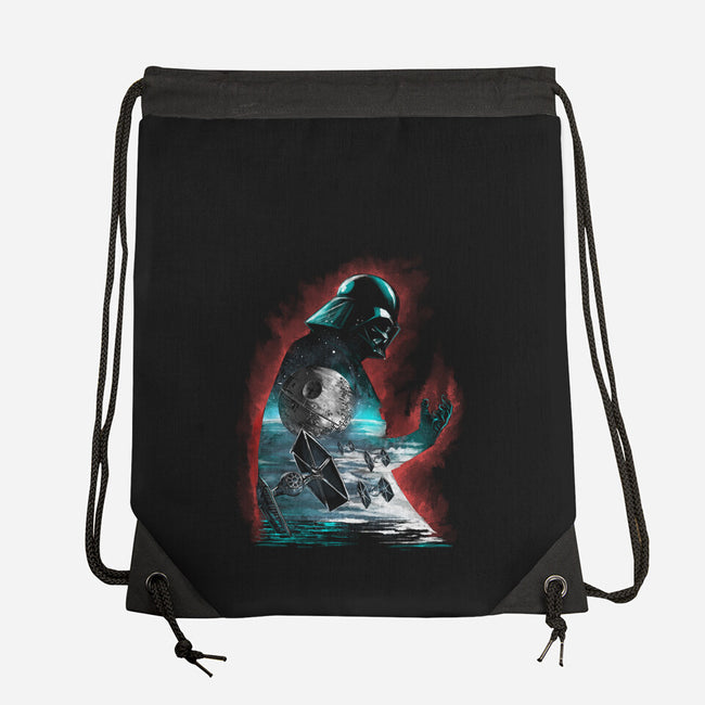 The Dark Sithlhouette-None-Drawstring-Bag-zascanauta