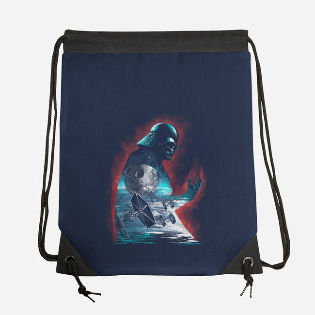 The Dark Sithlhouette-None-Drawstring-Bag-zascanauta