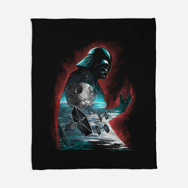 The Dark Sithlhouette-None-Fleece-Blanket-zascanauta