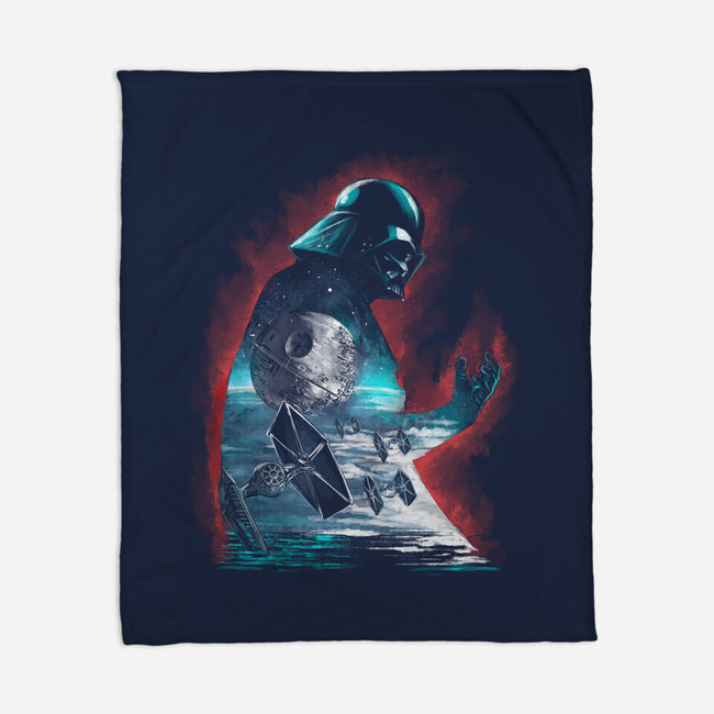 The Dark Sithlhouette-None-Fleece-Blanket-zascanauta