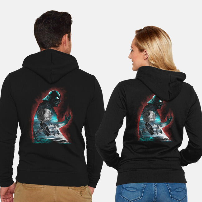 The Dark Sithlhouette-Unisex-Zip-Up-Sweatshirt-zascanauta