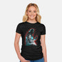 The Dark Sithlhouette-Womens-Fitted-Tee-zascanauta