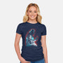 The Dark Sithlhouette-Womens-Fitted-Tee-zascanauta