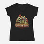 Undead King-Womens-V-Neck-Tee-Astrobot Invention