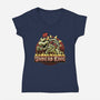 Undead King-Womens-V-Neck-Tee-Astrobot Invention