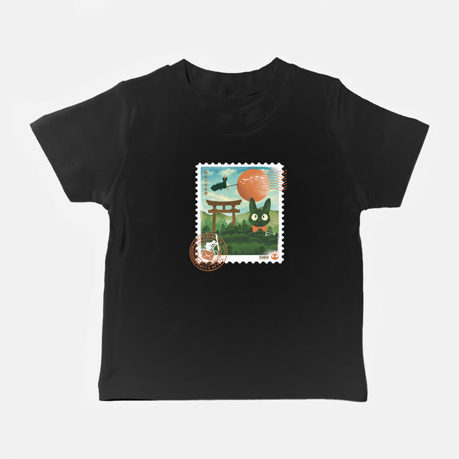 Delivery Express Mail Stamp-Baby-Basic-Tee-dandingeroz