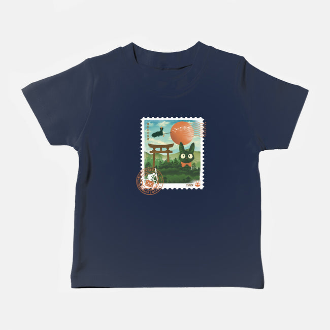 Delivery Express Mail Stamp-Baby-Basic-Tee-dandingeroz