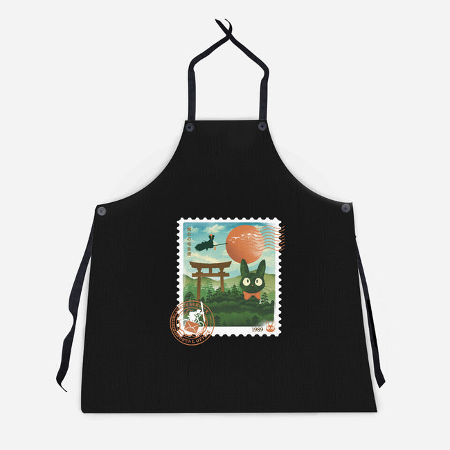 Delivery Express Mail Stamp-Unisex-Kitchen-Apron-dandingeroz