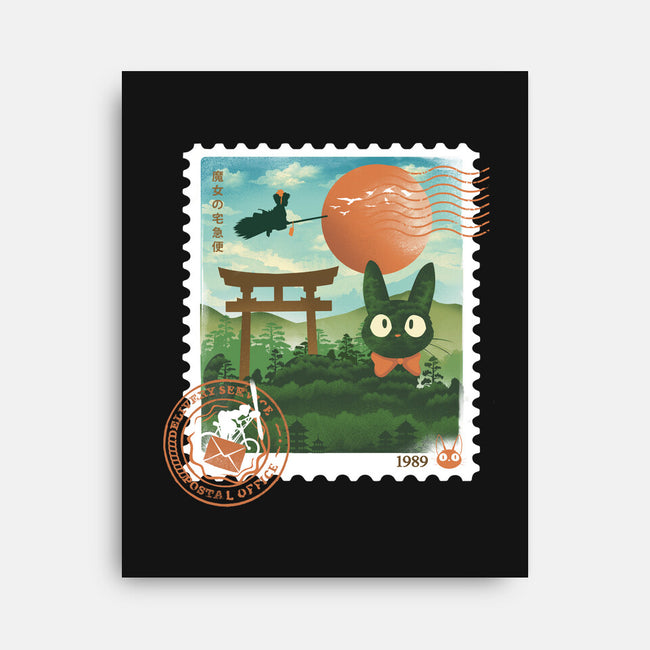 Delivery Express Mail Stamp-None-Stretched-Canvas-dandingeroz
