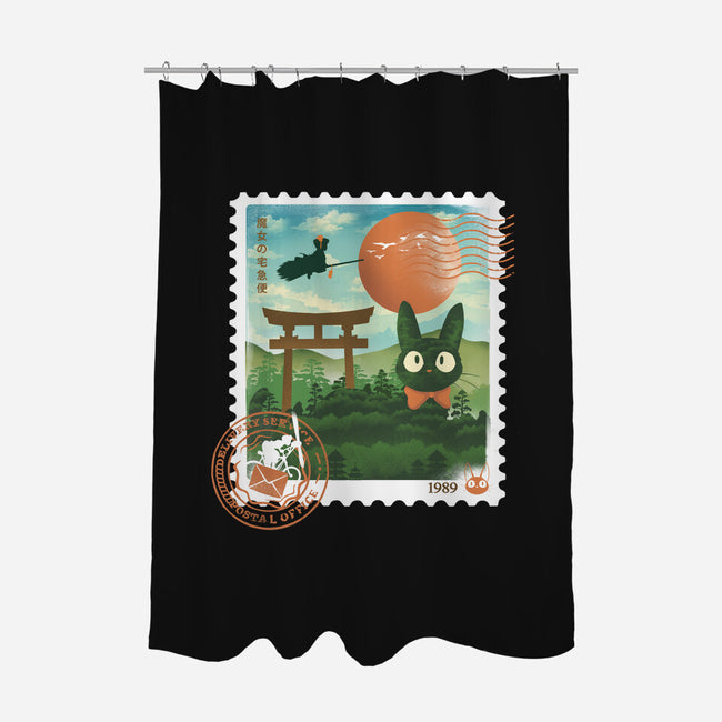 Delivery Express Mail Stamp-None-Polyester-Shower Curtain-dandingeroz