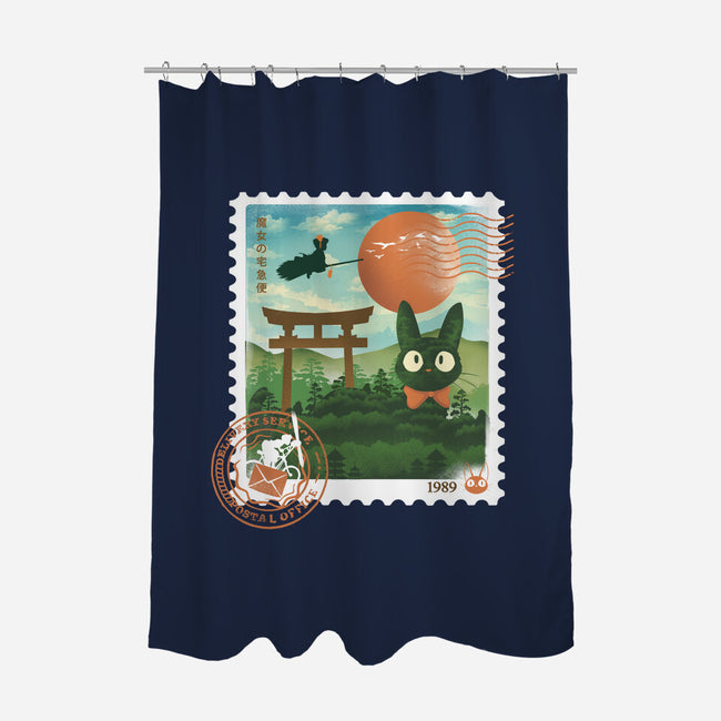 Delivery Express Mail Stamp-None-Polyester-Shower Curtain-dandingeroz