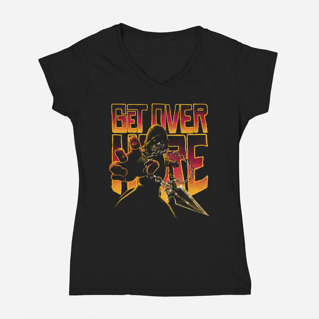 Get Over Here-Womens-V-Neck-Tee-teesgeex