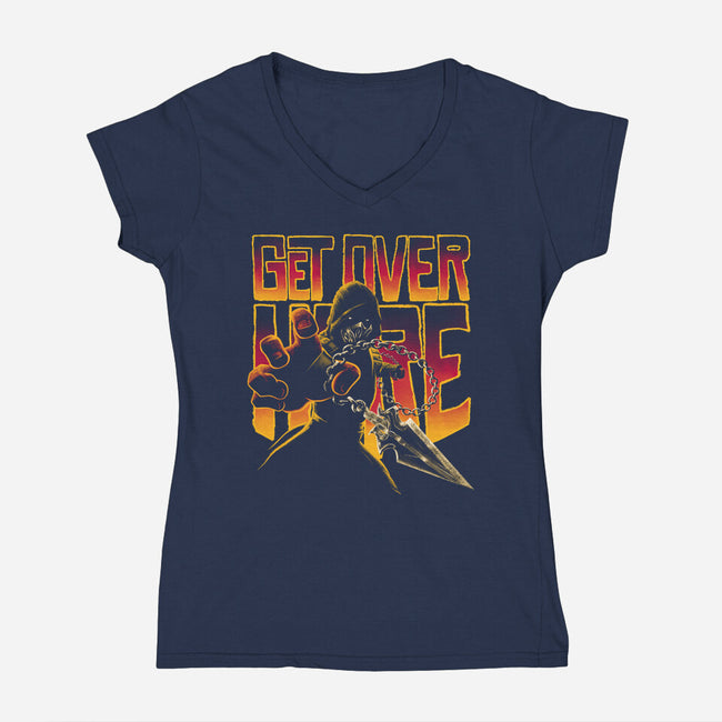 Get Over Here-Womens-V-Neck-Tee-teesgeex