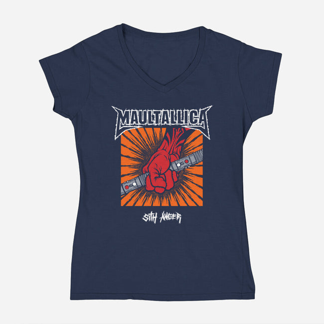 Sith Anger-Womens-V-Neck-Tee-CappO