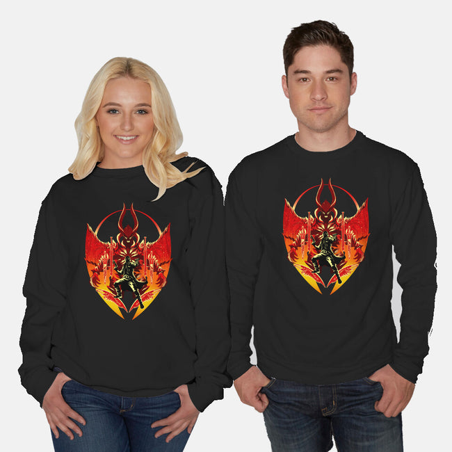 Dante Shadow Of Sparda-Unisex-Crew Neck-Sweatshirt-hypertwenty