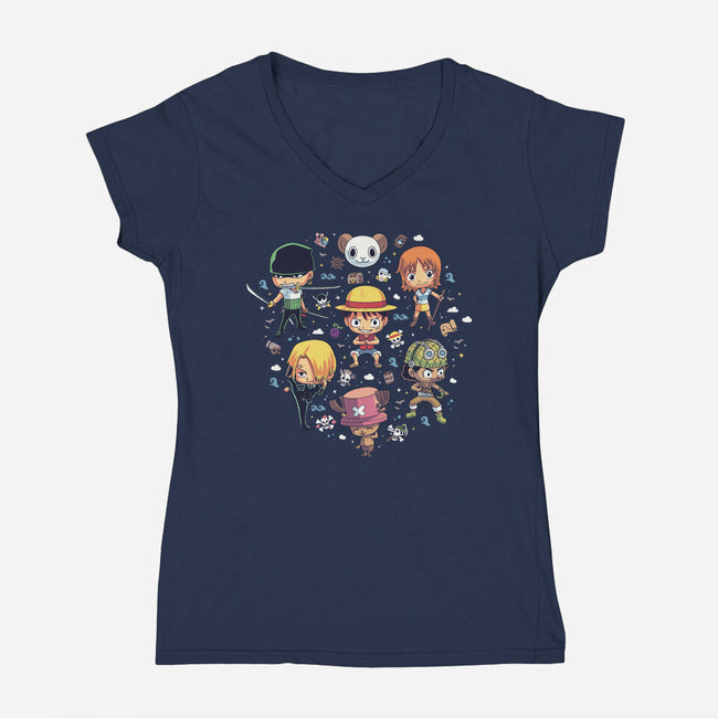 On The Cruise-Womens-V-Neck-Tee-Geekydog
