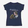 My Space Bromance-Womens-V-Neck-Tee-zascanauta