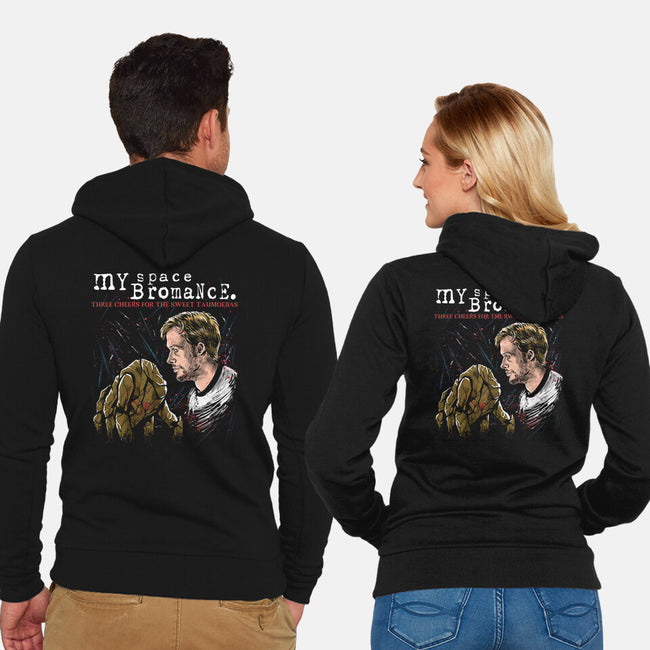 My Space Bromance-Unisex-Zip-Up-Sweatshirt-zascanauta