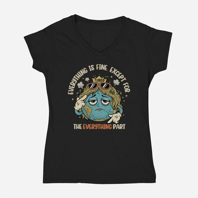 Except Everything-Womens-V-Neck-Tee-Trendlory